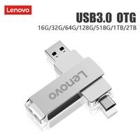 Lenovo Thinkplus Usb 3.1 Flash Memory 2TB Usb Stick Type C Otg Key Usb Memory 1TB Pendrive 128GB For Adroid Phone/Smart TV 4K