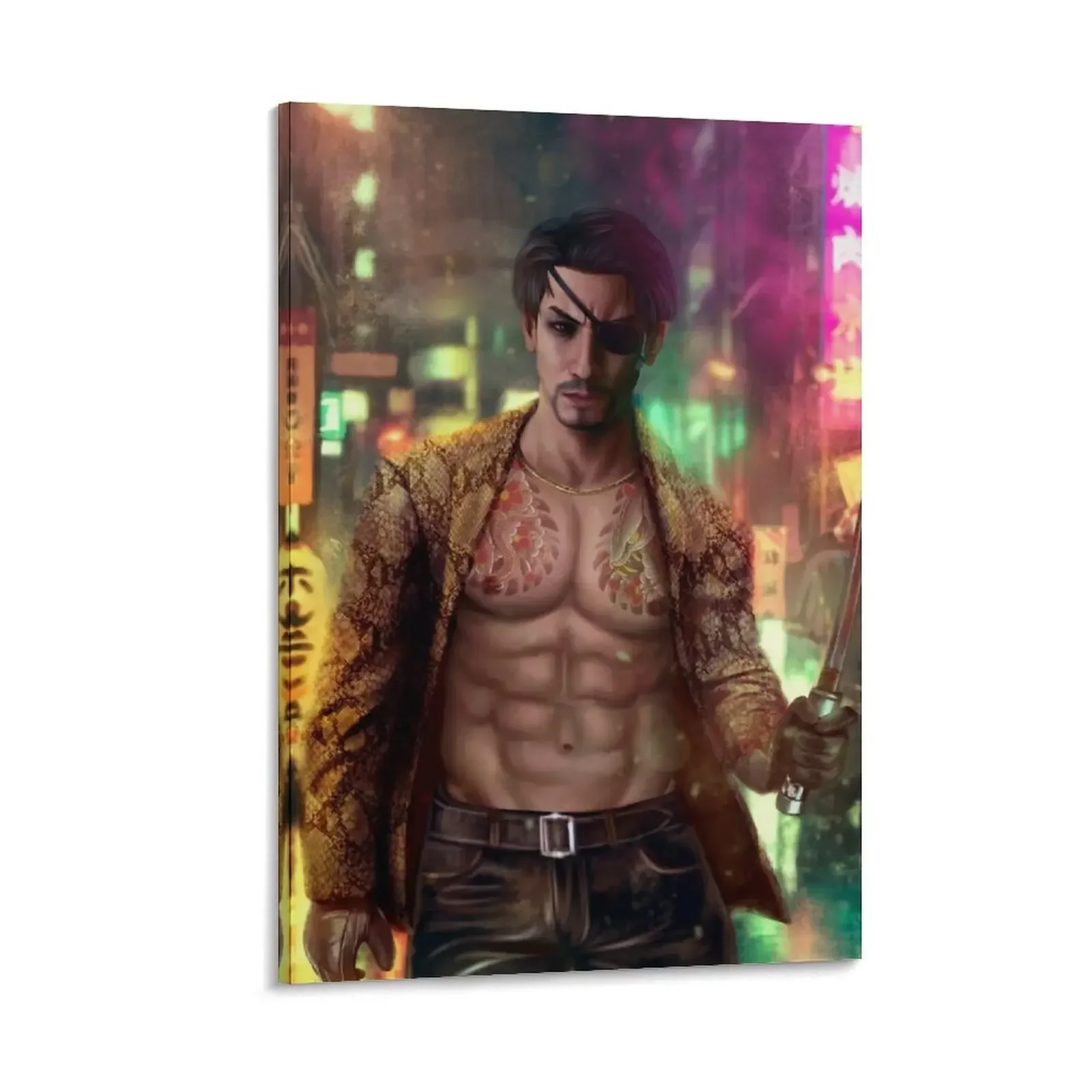 

Majima Goro Canvas Painting wall frame for living room home decors accessories Decor for room