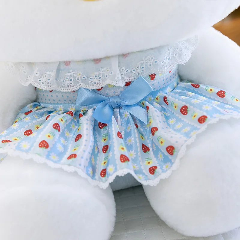 30CM Animatie Sanrio Hello Kitty Pluche Pop in Aardbeienrok PP Katoen Gevuld Kussen Kawaii Sofa Ornament Vakantiecadeau