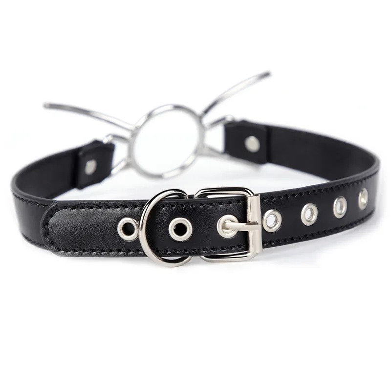 Bondage en cuir PU à fixation orale pour hommes et femmes, style araignée X, anneau torique flirtant, bâillon à bouche ouverte, jeux pour adultes, jouets sexuels, nouveau