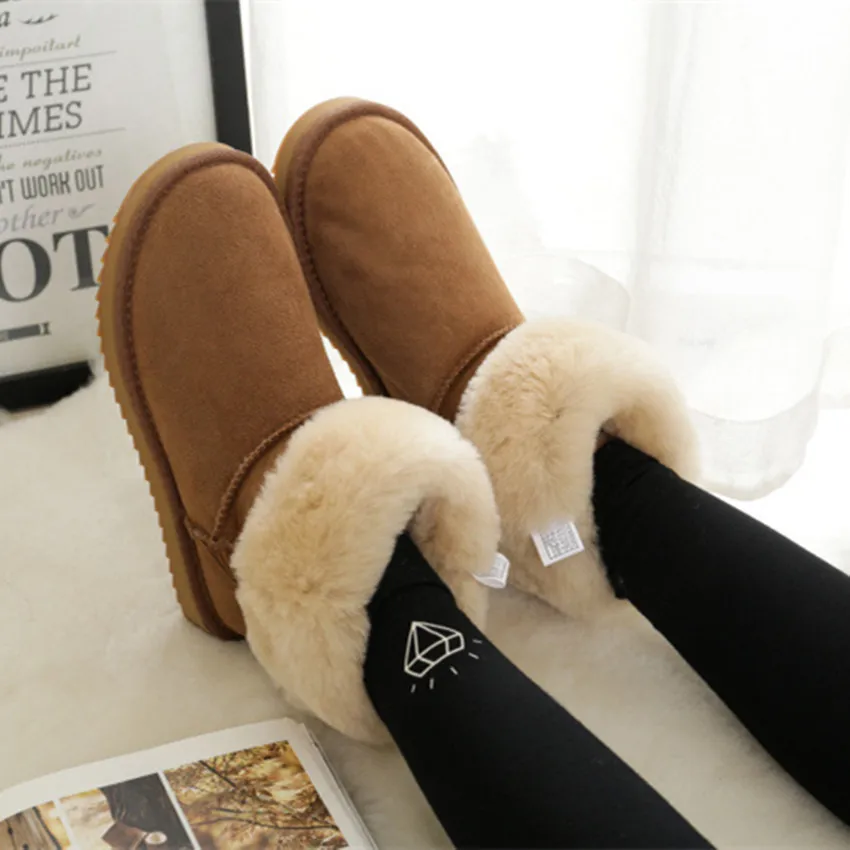 2023 Real Sheepskin Top Quality Genuine Sheepskin Woman Snow Boots Women's Winter Classic Snow Boots Shoes