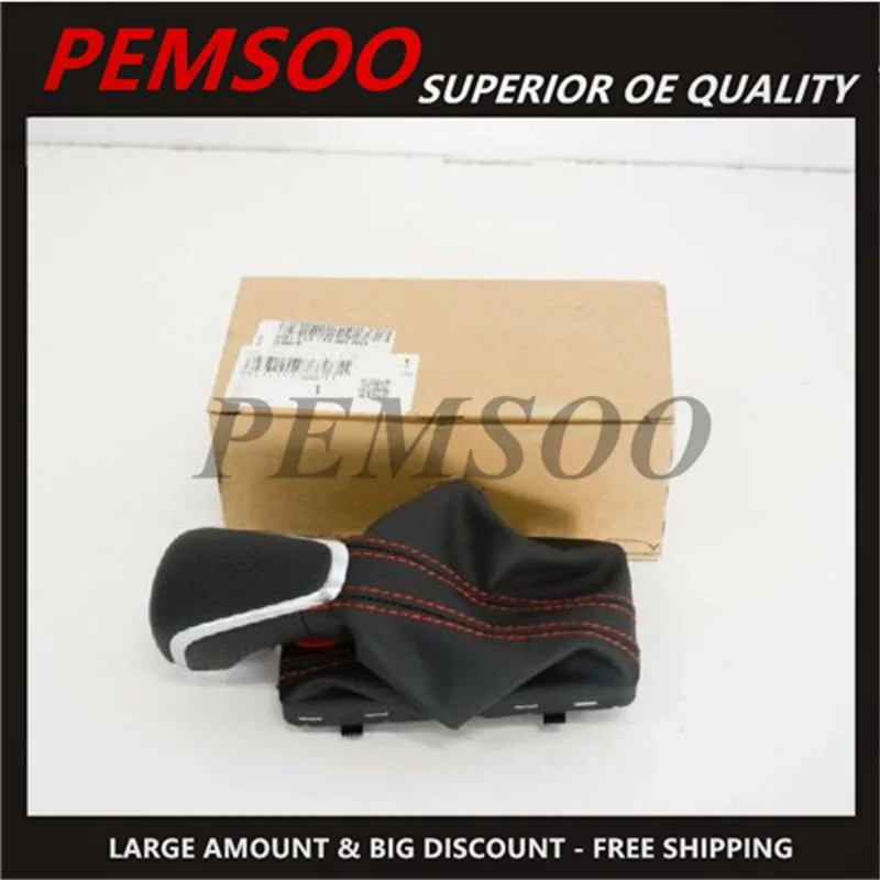 

4GD713139 4G1713139 Chrome Gear Shift Knob Black Leather Gaiter Boot AT LHD Only for Audi A6 C7 A7 2012 2013 214 2015