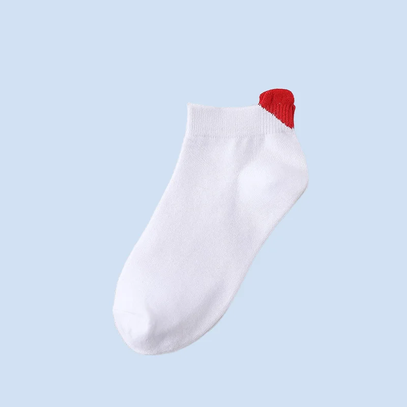 Chaussettes courtes à talons en coton pour femmes, invisibles, personnalisées, tridimensionnelles, amour, nouveau, printemps, été, 5/10, 2024 paires