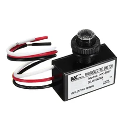 AC 120V Dusk to Dawn Sensor Photoelectric Switch Light Photocell Sensor Lighting Switch NK-301F Current Photoelectric Switch