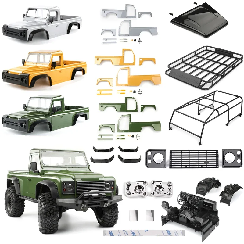 TRX-4 Simulation 324mm Wheelbase 2 Doors Pickup Truck Body Shell for 1/10 RC Crawler Car Traxxas TRX4 DEFENDER RD110 Parts