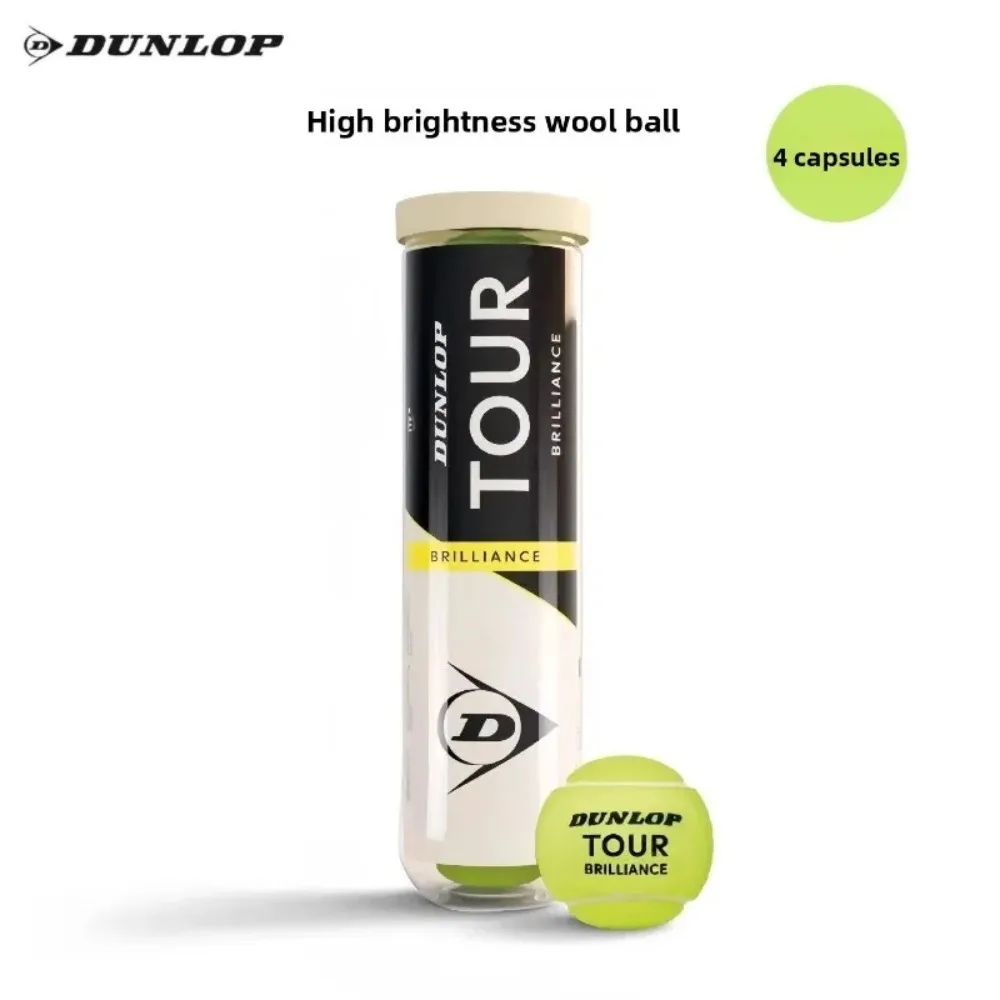 

Dunlop Tennis Balls Can - 4-Count Competition-Grade, High-Elasticity, Durable Training Balls TOUR Great for practice.