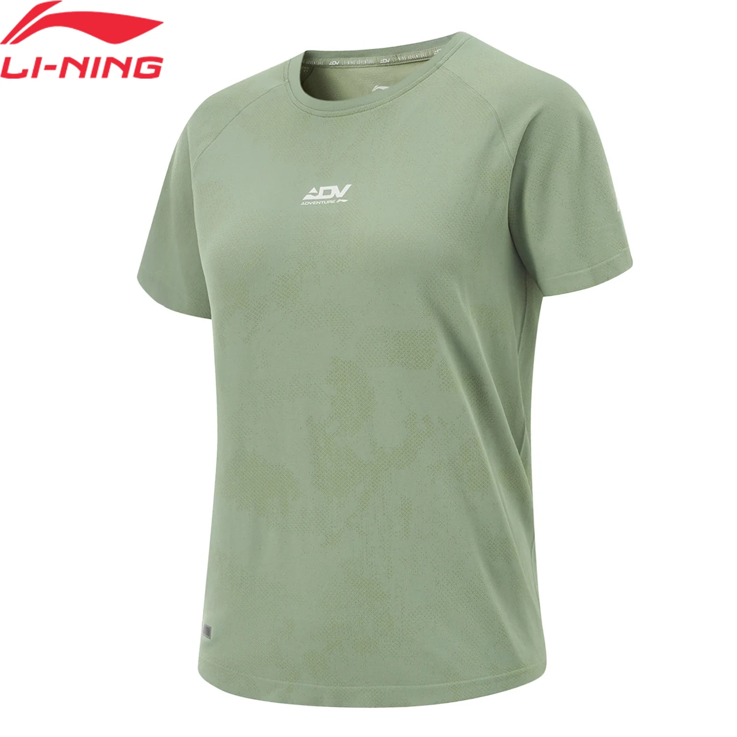 تي شيرت نسائي للجري من Li-Ning AT._BACTERIA 64% بوليستر 36% نايلون رقبة دائرية عاكس عادي بطانة رياضية تي شيرت ATSV092 #1