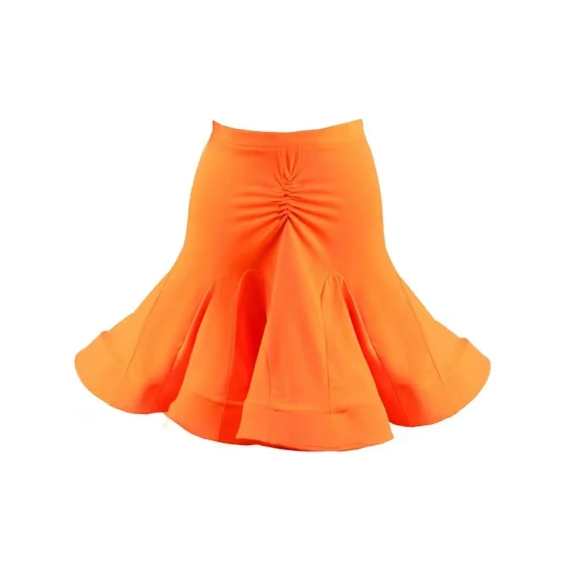 Kids Short Sleeve Latin Rumba Dance Skirt Girls Modern Ballroom Party Stage Performance Competition School Practice Costumes