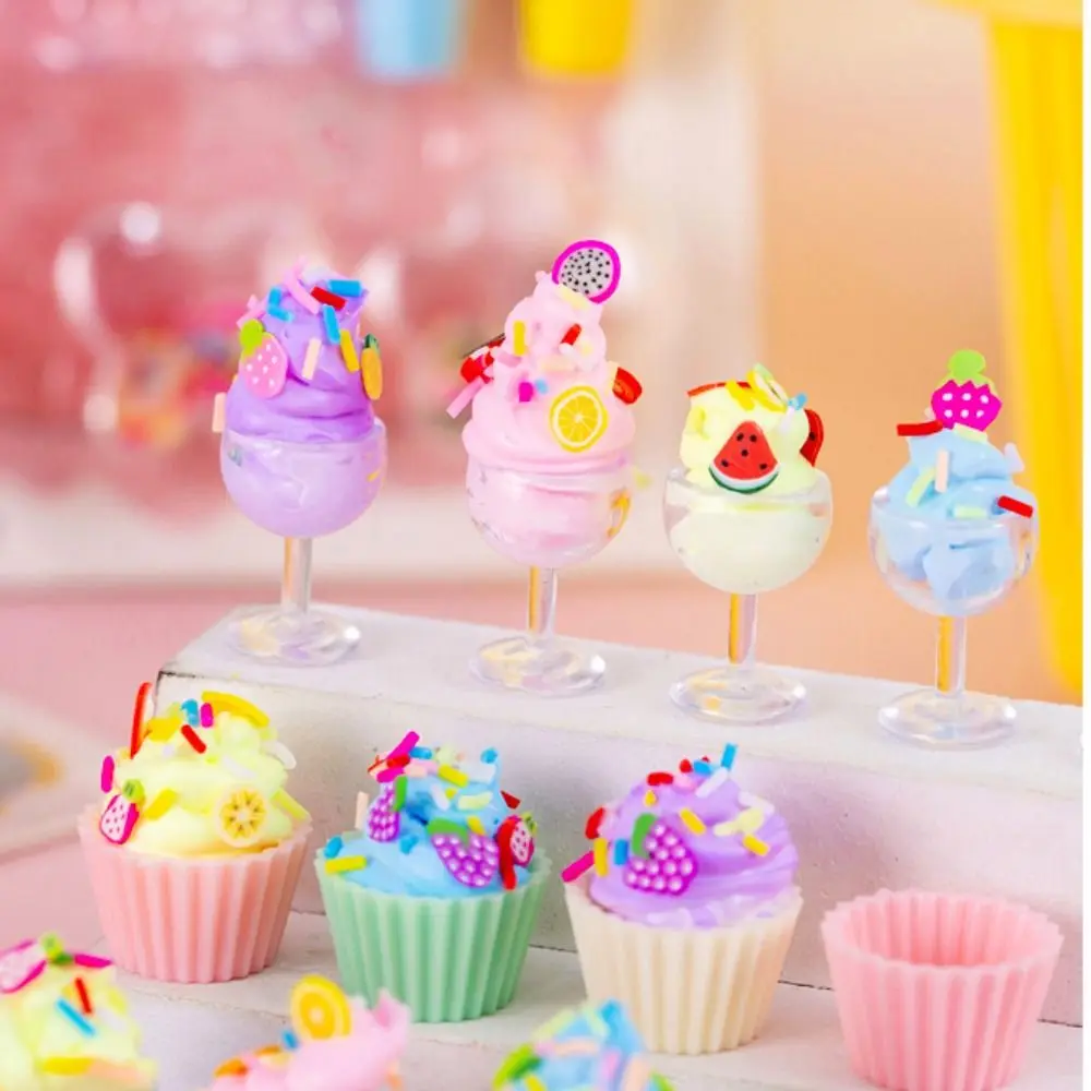 Ice Cream Making Pretend Play Toy, DIY Handmade Craft Set, Lazer Entretenimento Gel, Simulação Gel