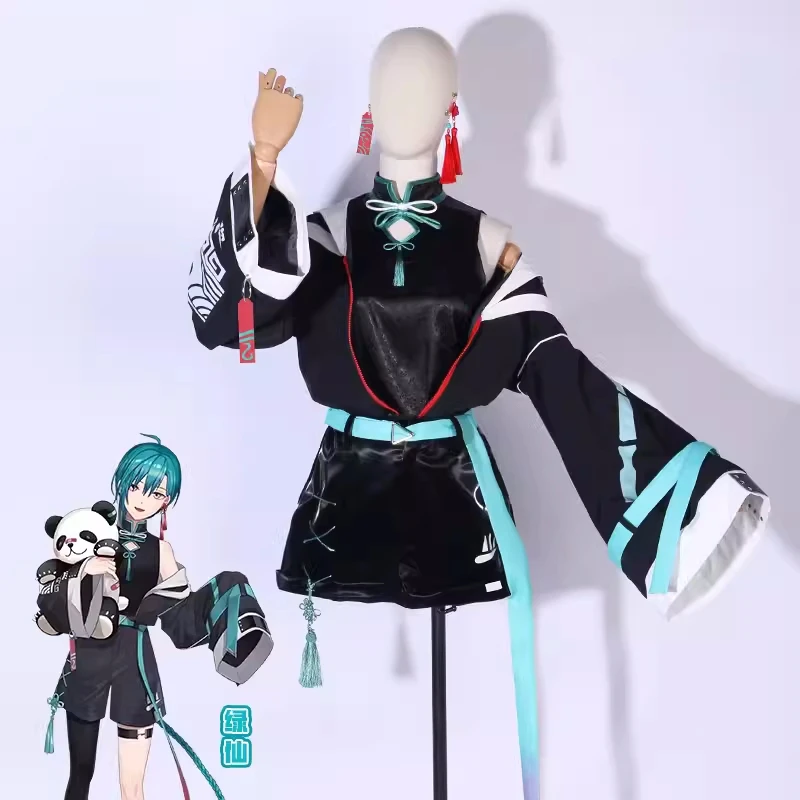 

Hot Ryushen Cosplay Costume Vtuber Virtual Youtuber Women Girls Cos Clothes Comic-con Party Ryushen Role Play Full Set Pre-sale