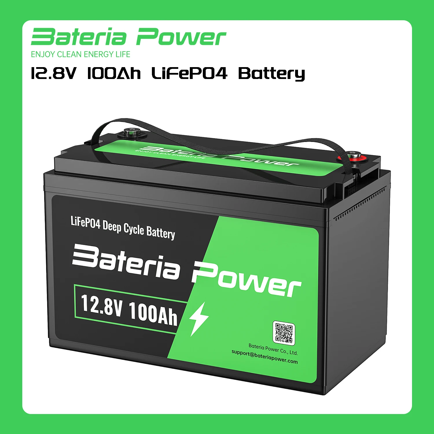 12.8V 100Ah LiFePO4 Battery Lithium Battery Built-in 100A BMS,Up to 8000 Deep Cycles, Perfect for RV, Marine,Home Energy Storage