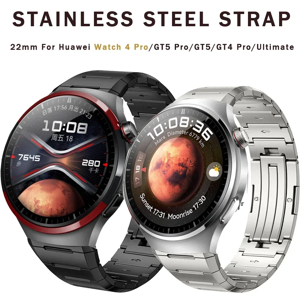 

Luxury Stainless Steel Strap For HUAWEI WATCH GT 4 46mm Band GT4Pro 3 Ultimate Honor GS 3 Pro MagicWatch Bracelet Metal Business