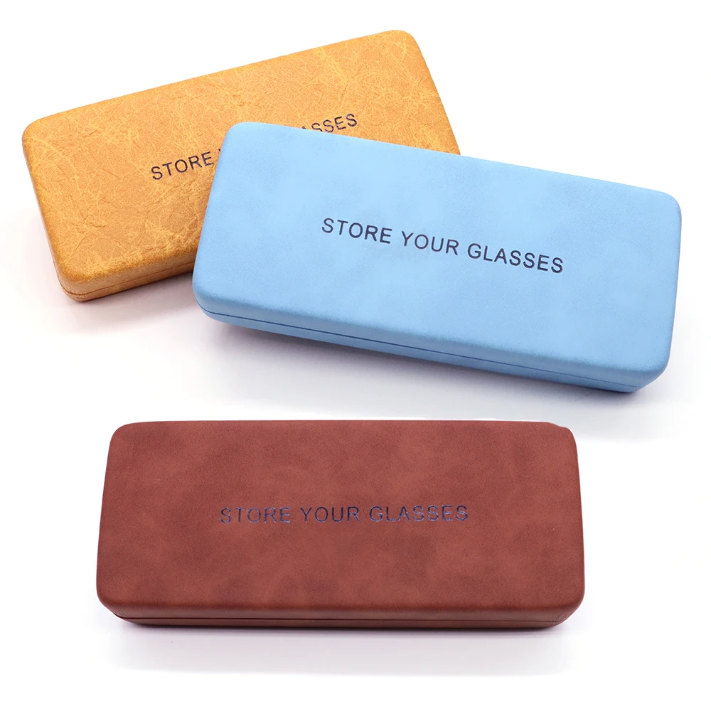 

Portable Retro Steel Wrinkled Leather Glasses Case Waterproof Hard Eyeglass Case Reading Glasses Box Spectacle Cases Accessories