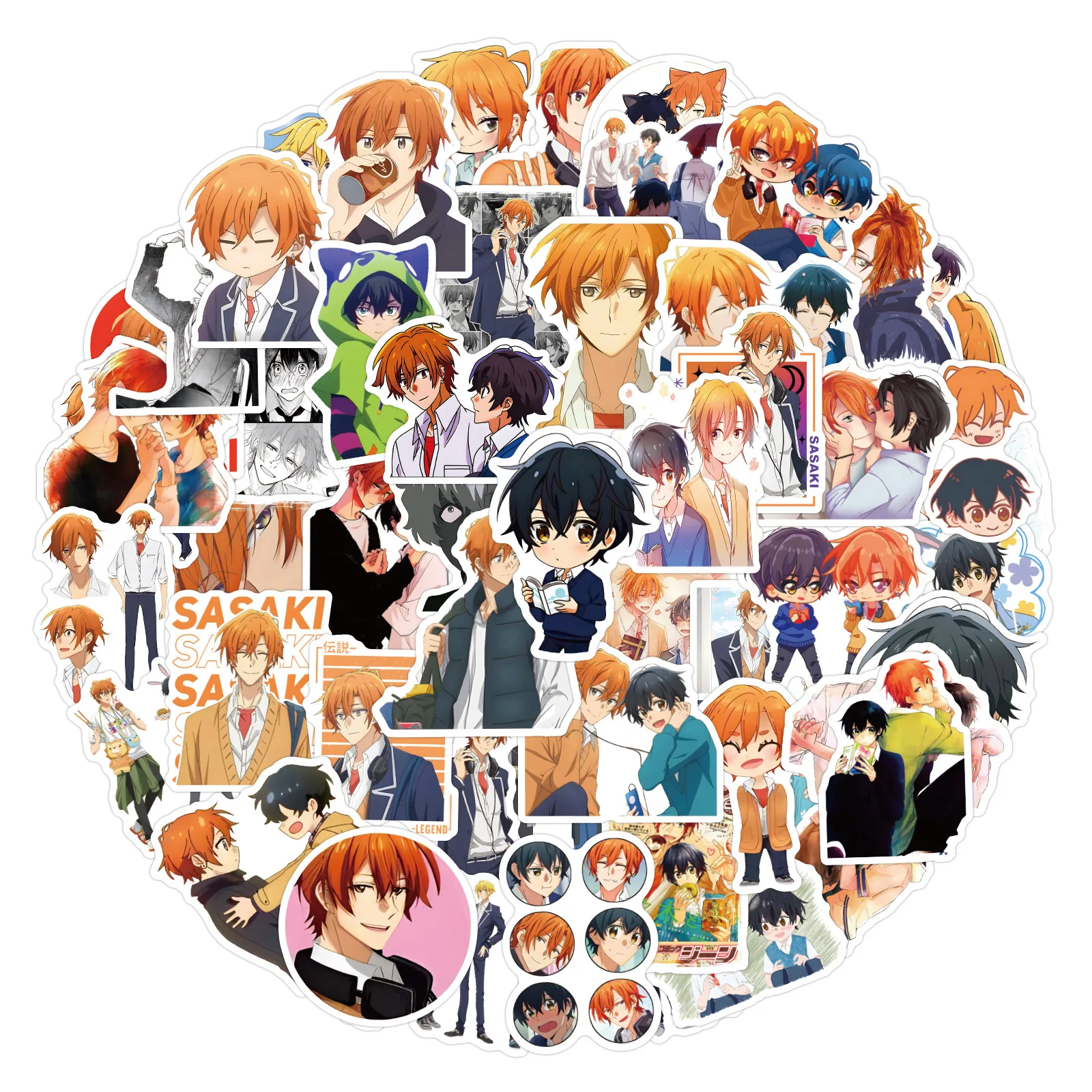 10/55/110PCS Anime Sasaki and Miyano Stickers Decoration DIY Scrapbook Diary Luggage Guitar Skateboard Waterproof Sticker Toys