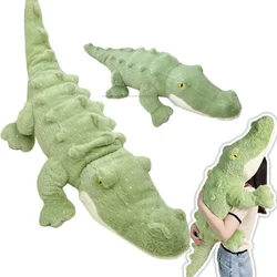 55/85/115cm Giant Soft Crocodile Plush Toy Bog Stuffed Animals Hug Cushion Lazy Sleeper Alligator  Pillow For Boy Birthday Gift