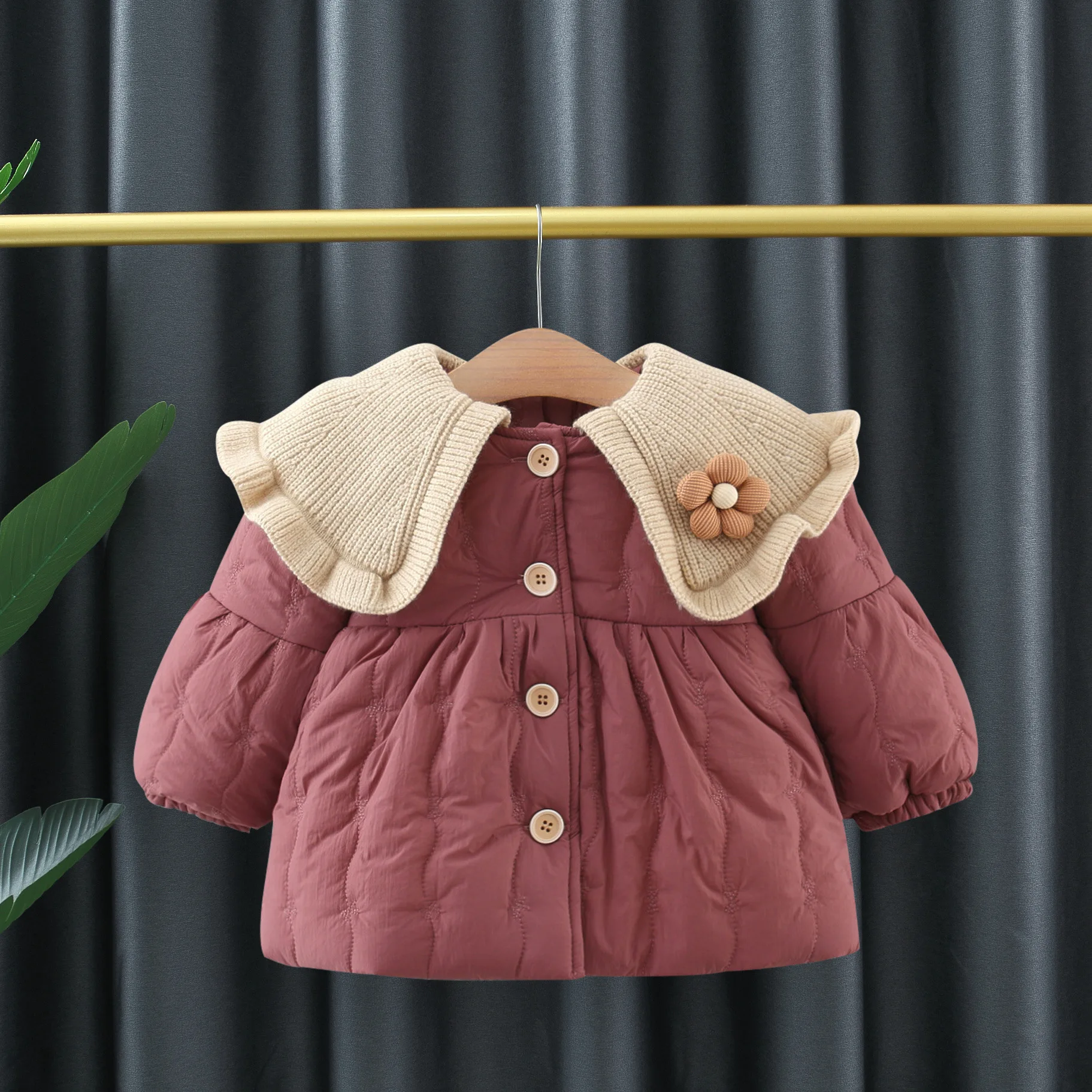 Winter baby clothes coats for infant girls clothing outfits thick warm cotton coat outerwear 1st baby Christmas birthday jackets