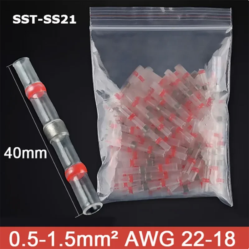 30pcs Heat Shrink Tube Solder Ring Terminal Insulation Waterproof Wiring Terminal Wire Docking Heat Shrink Quick Terminal image 4