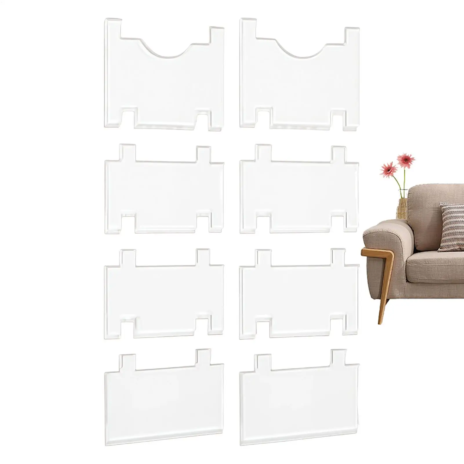 

Настенная прокладка для дивана, прозрачная акриловая настенная прокладка сохраняет пространство для мебели, кресло, стол, деревянная напольная плитка, арендаторы пола