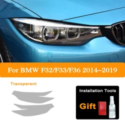 Car Headlight Tint Black Protective Film Vinyl Protection Transparent TPU Sticker Accessories For BMW 4 Series F32 F33 F36 13-19