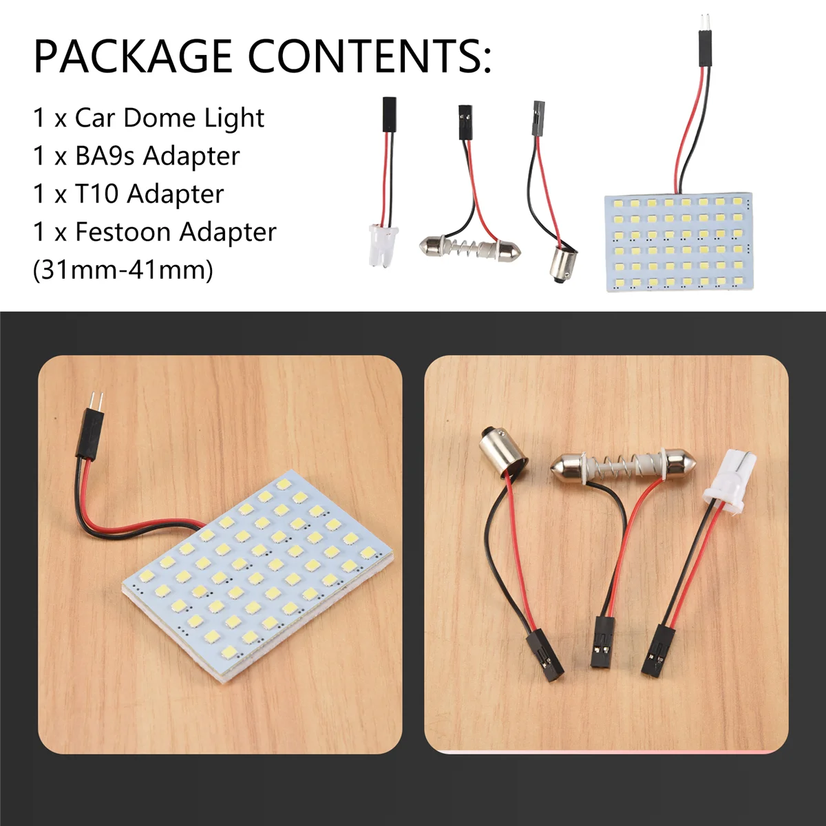 

Лидер продаж, белый 1210 SMD 48 светодиодный салон автомобиля, купольная световая панель с T10 BA9S Festoon