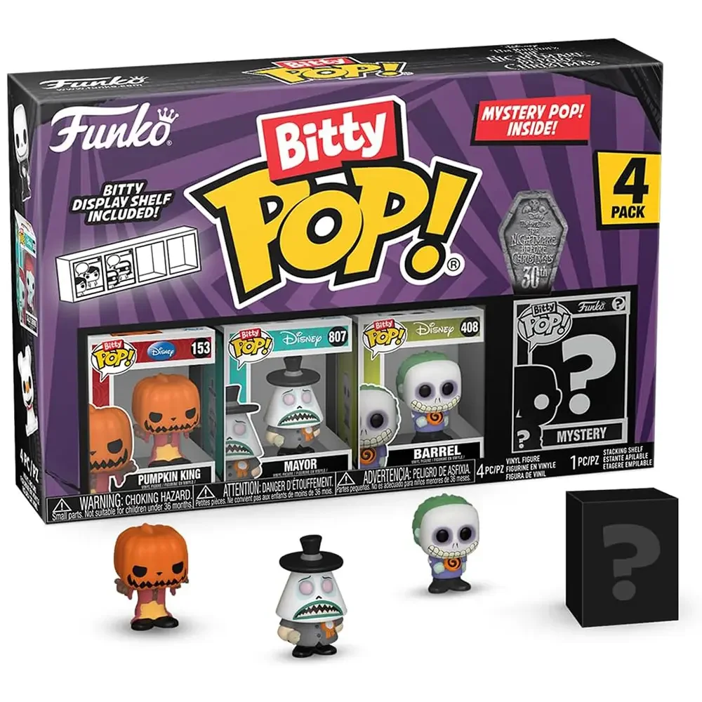 Bitty Pop! Nightmare before Christmas-Pumpkin King, mayor, Barrel and?, 73020