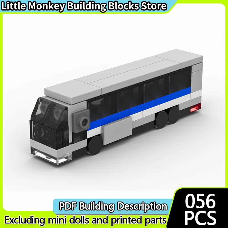 

City Car Model MOC Building Bricks Micro Coach Bus Modular Technology Children Holiday Gifts Assemble Toys Suit