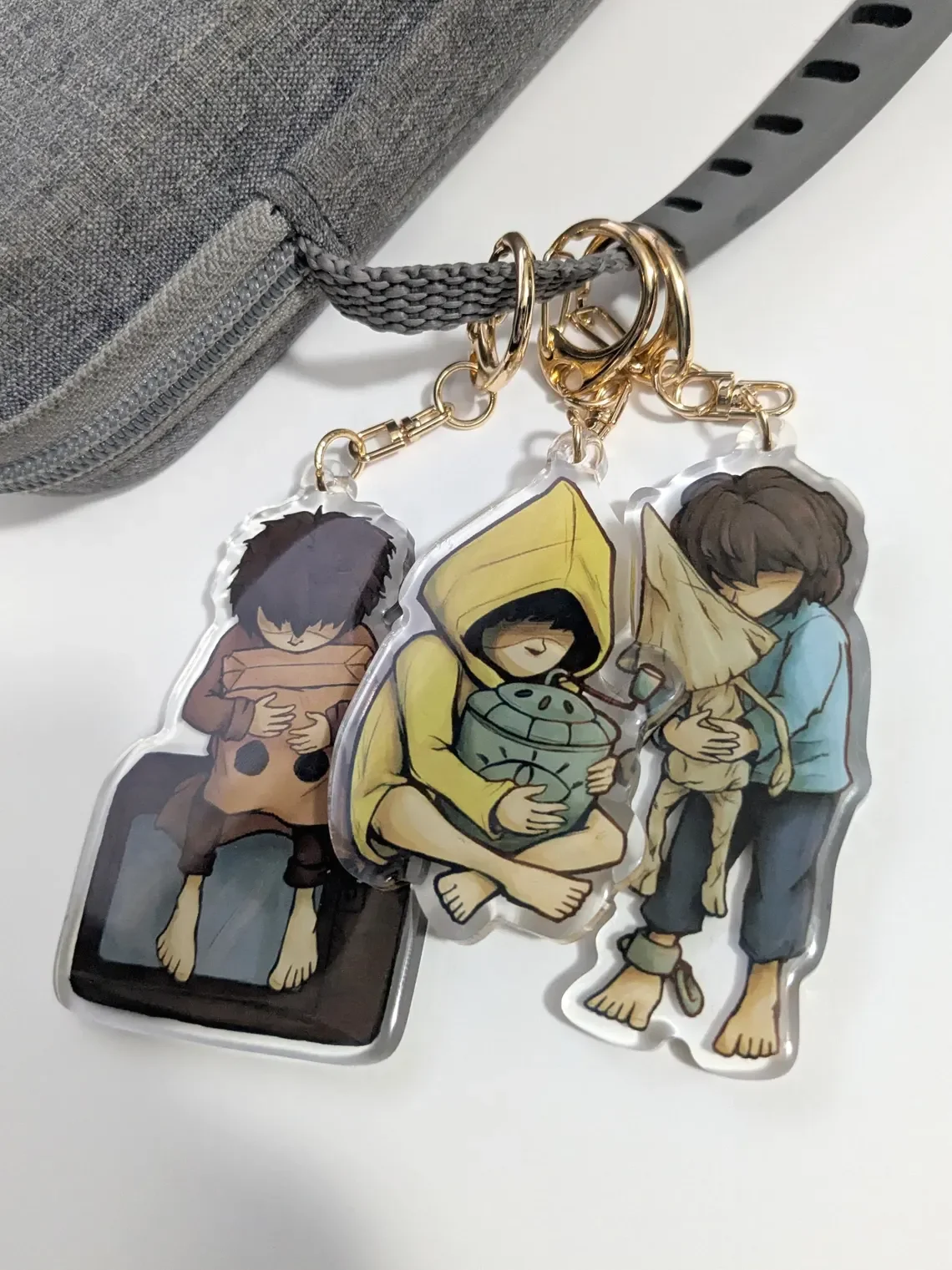 Little Nightmare Themed Acrylic Keychain - Cute Cartoon Style Collectible Key Ring for Fans