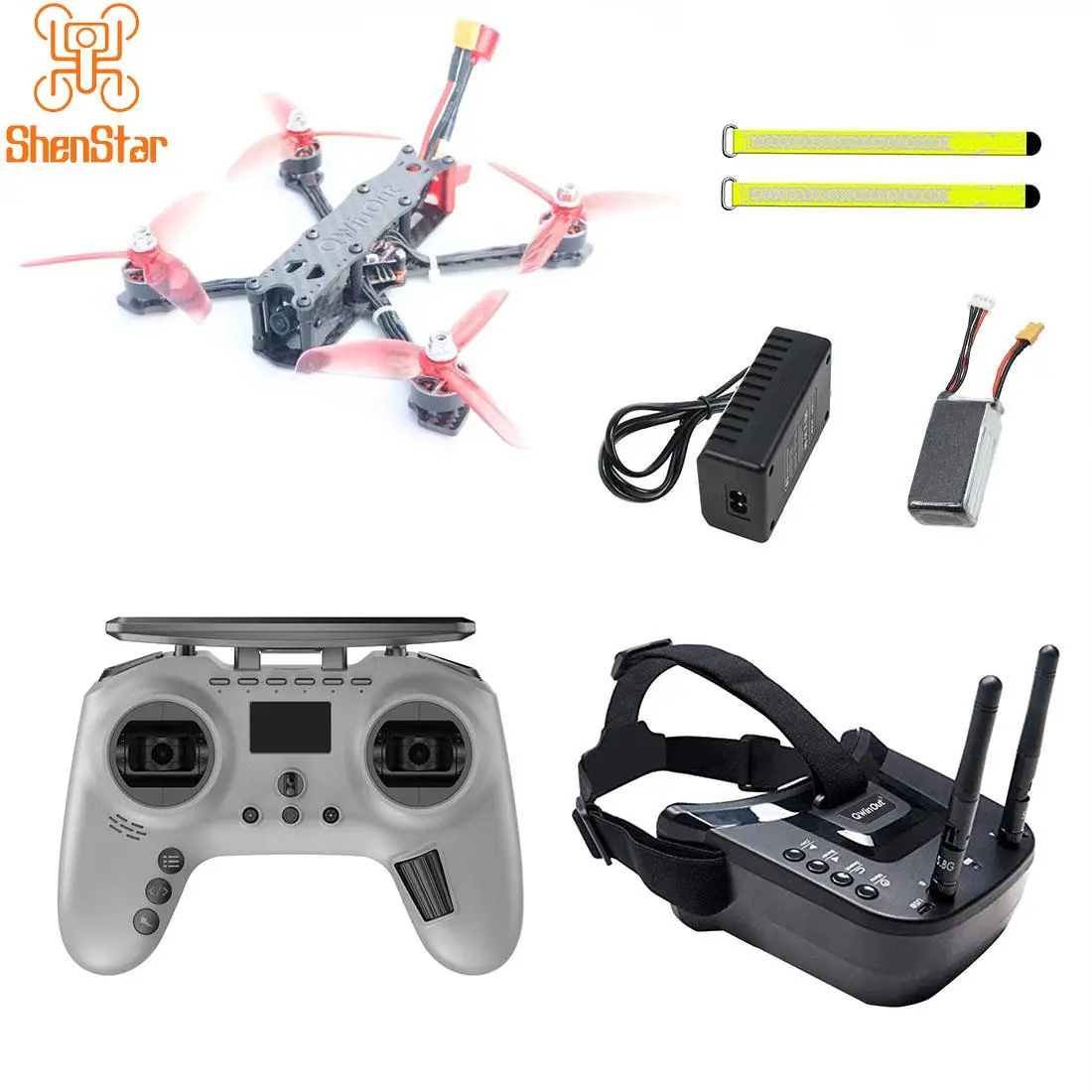 

ShenStar 175mm Carbon Fiber Frame DIY RC Plane FPV Quadcopter 3-4S F411 Flight Control 2700kv Motor for FLYSKY TX / T-Pro Remote