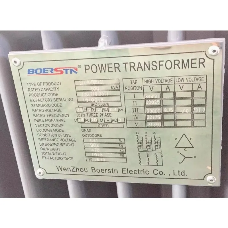 Transformador de distribución sumergido en aceite trifásico MVA fábrica de China S11 500KVA 630 KVA 1000KVA 1250KVA 1,5 2 2,5 potencia TOROIDAL 110V