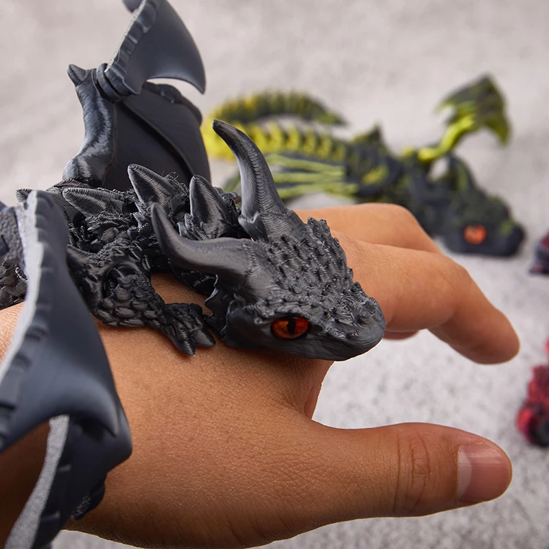 3D Gedruckt Spielzeug Drachen Figuren Modell Multi-gelenk Bewegliche Ornament Desktop Dekoration Kreativität Neuheit Kinder 3D Bewegliches Geschenk