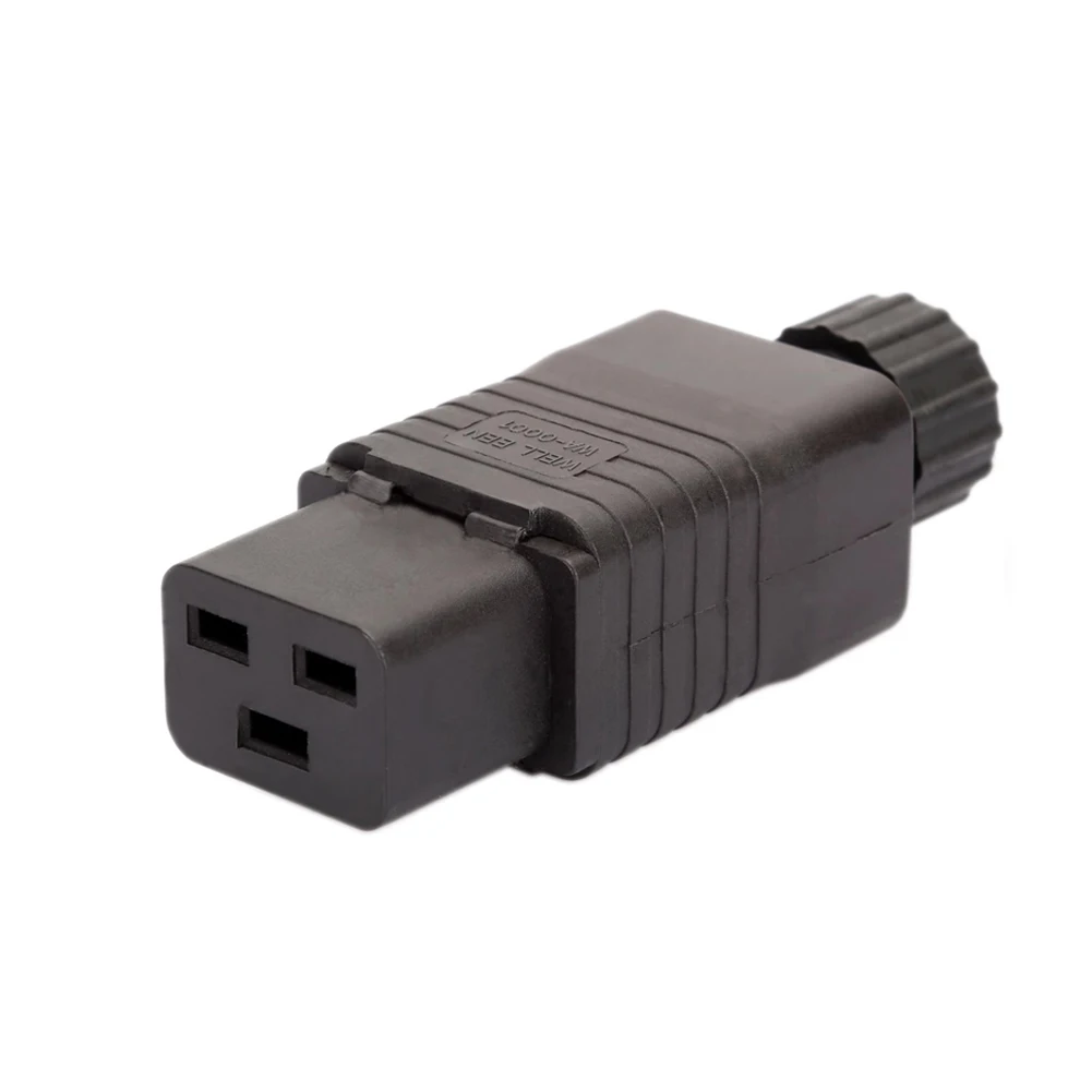 Plug Conector IEC320-C19/IEC320-C20 PDU UPS 16A 250VAC Plug IEC Conector IEC 3Pin C19/C20 Plug 60x35x25mm Long-lasting Performan