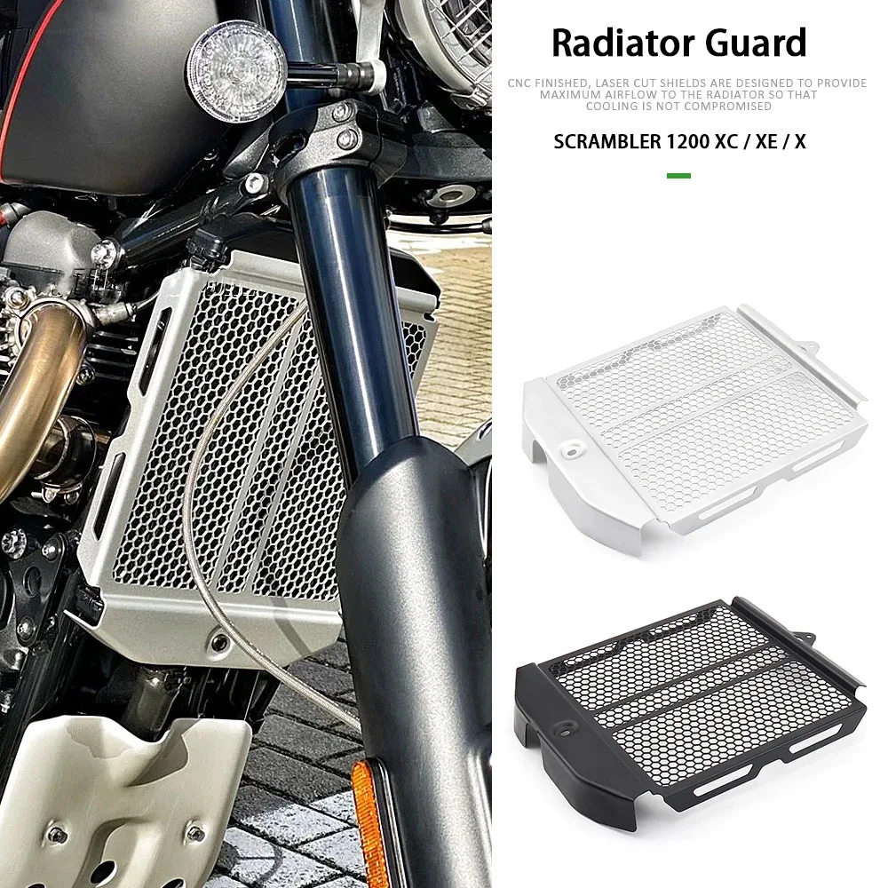 

2019-2025 Motorcycle Radiator Guard Grille Water Tank Oil Cooler Cover Protection For Scrambler 1200X 1200XE 1200XC 1200XC X XE