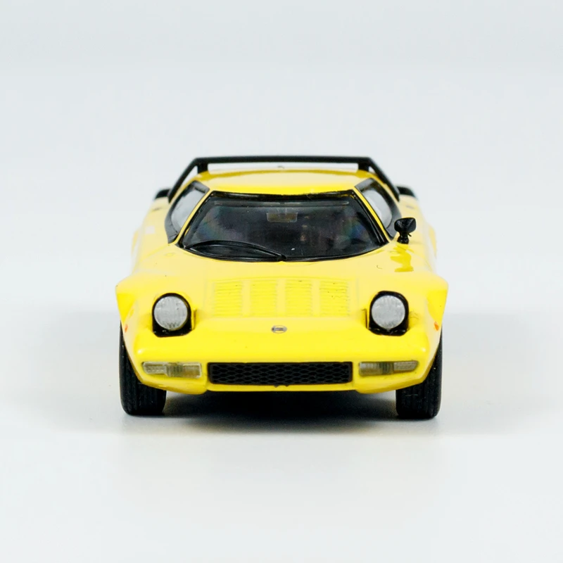 MINIGT 1/64 Lancia Stratos HF Stradale Giallo Fly Legering Speelgoed Motorvoertuig Diecast Metaal Model Geschenken