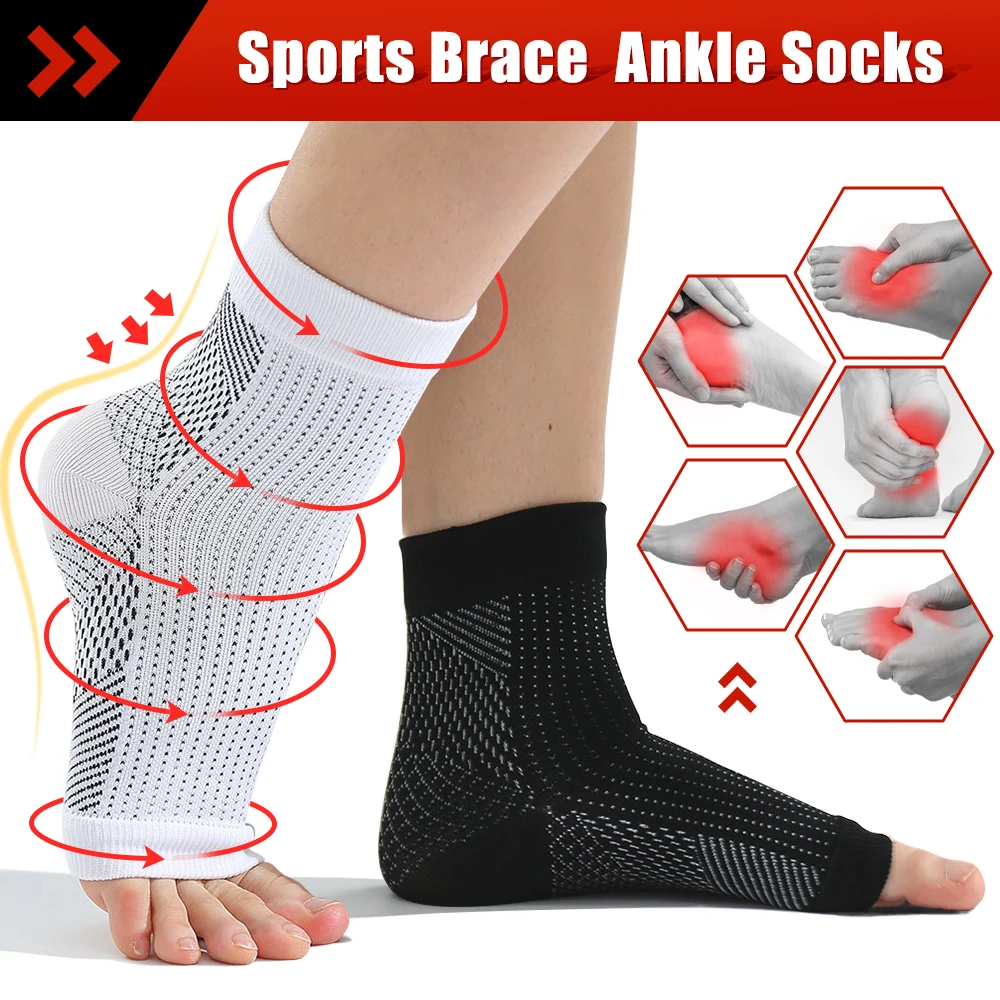 Sports Socks Brace Foot  Angel Ankle Protector Outdoor Elastic Compress Ankle Bandage Support Relift Pain Breatheable Protective