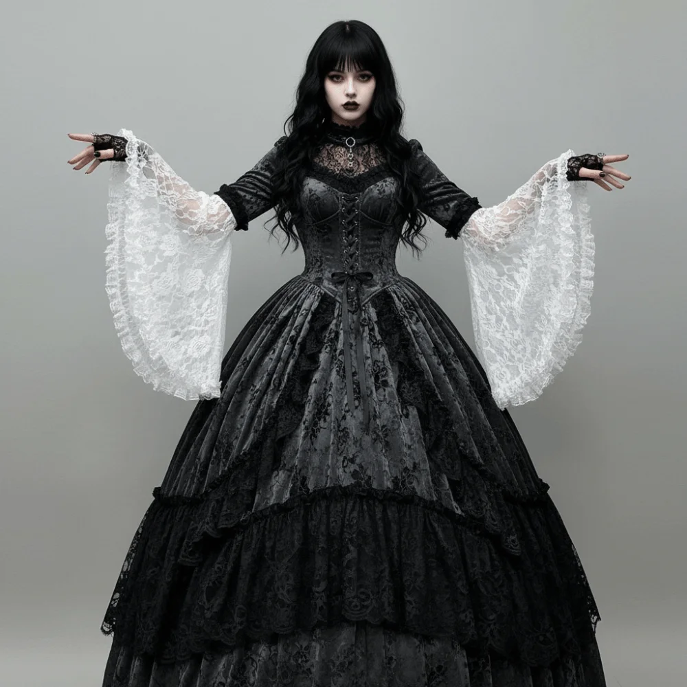 

Fashion Sunscreen Long Tulle Sleeves Thin Breathable Detachable Sleeves Lace Sheer Bridal Gloves Gothic Events