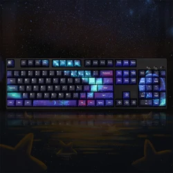 139 Keys Starry Sky Keycaps KCA Profile PBT Dye Sublimation Mechanical Keyboard Keycap For MX Switch With 1.75U Shift 7U Spac