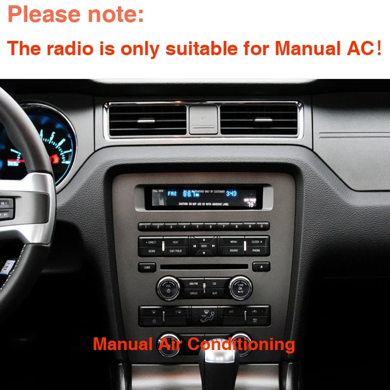 13.3 inch Android 13 Car Radio For Ford Mustang 2010 - 2014 Stereo Multimedia Manual AC Multimedia Player Carplay Android Auto