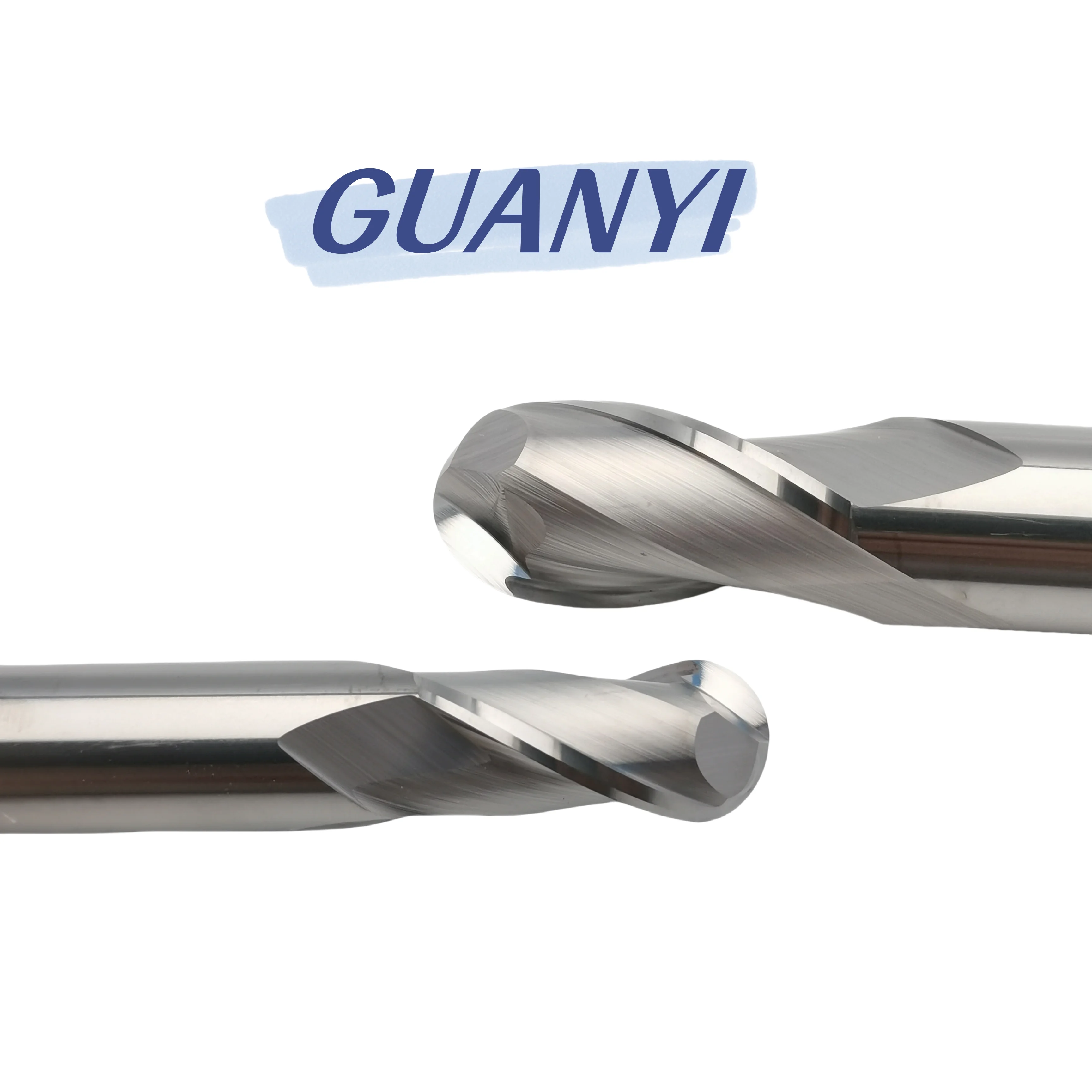 Tungsten Steel Carbide 2F Ball End Milling Cutter CNC Mechanical Machining End Mill High Precision Aluminum Milling Tools