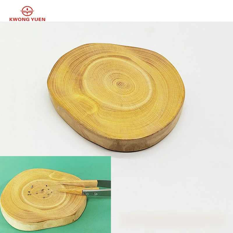 Watch Repair Tool Boxwood Base Balance Watch Needle Gear Train Repair Wood Machine Core Watch Pad Wood Base