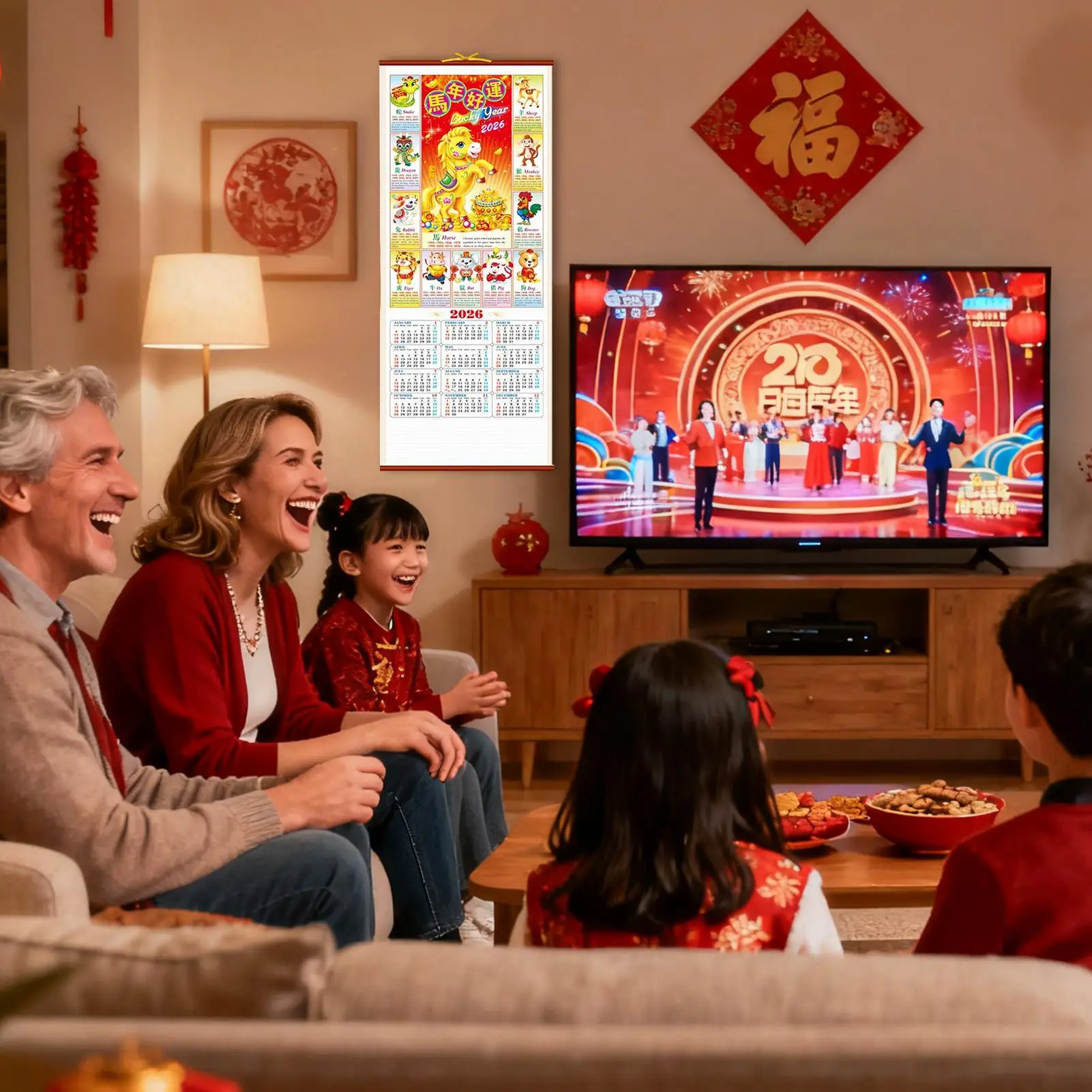 Office Wall Calendar Hangable Monthly Planner Paper Year Of The Horse Chinese Calendar Planning For Office School Classroom