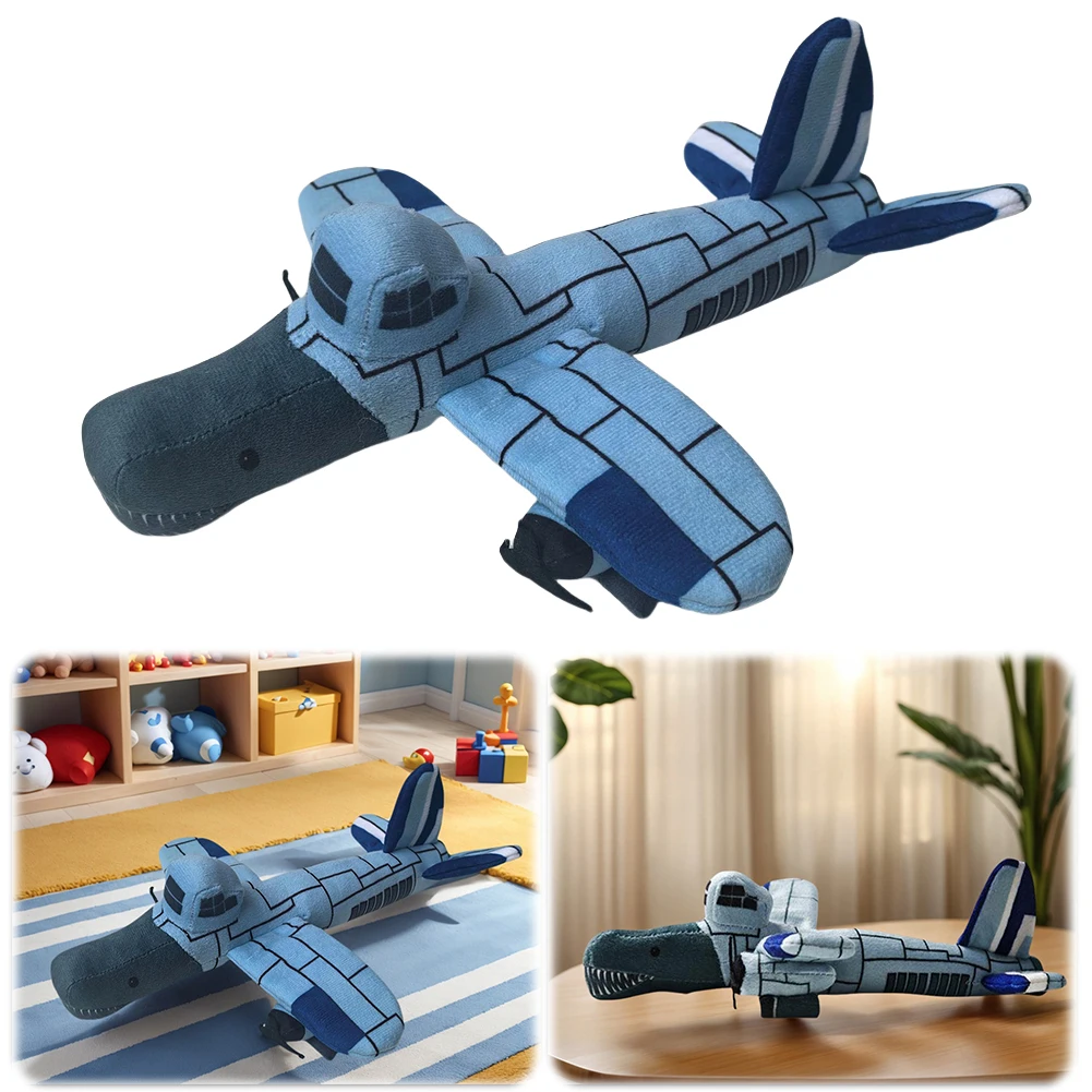 

Милая плюшевая игрушка-самолет, многоразовая милая кукла-акула, плюшевая мягкая игрушка для украшения гостиной, спальни