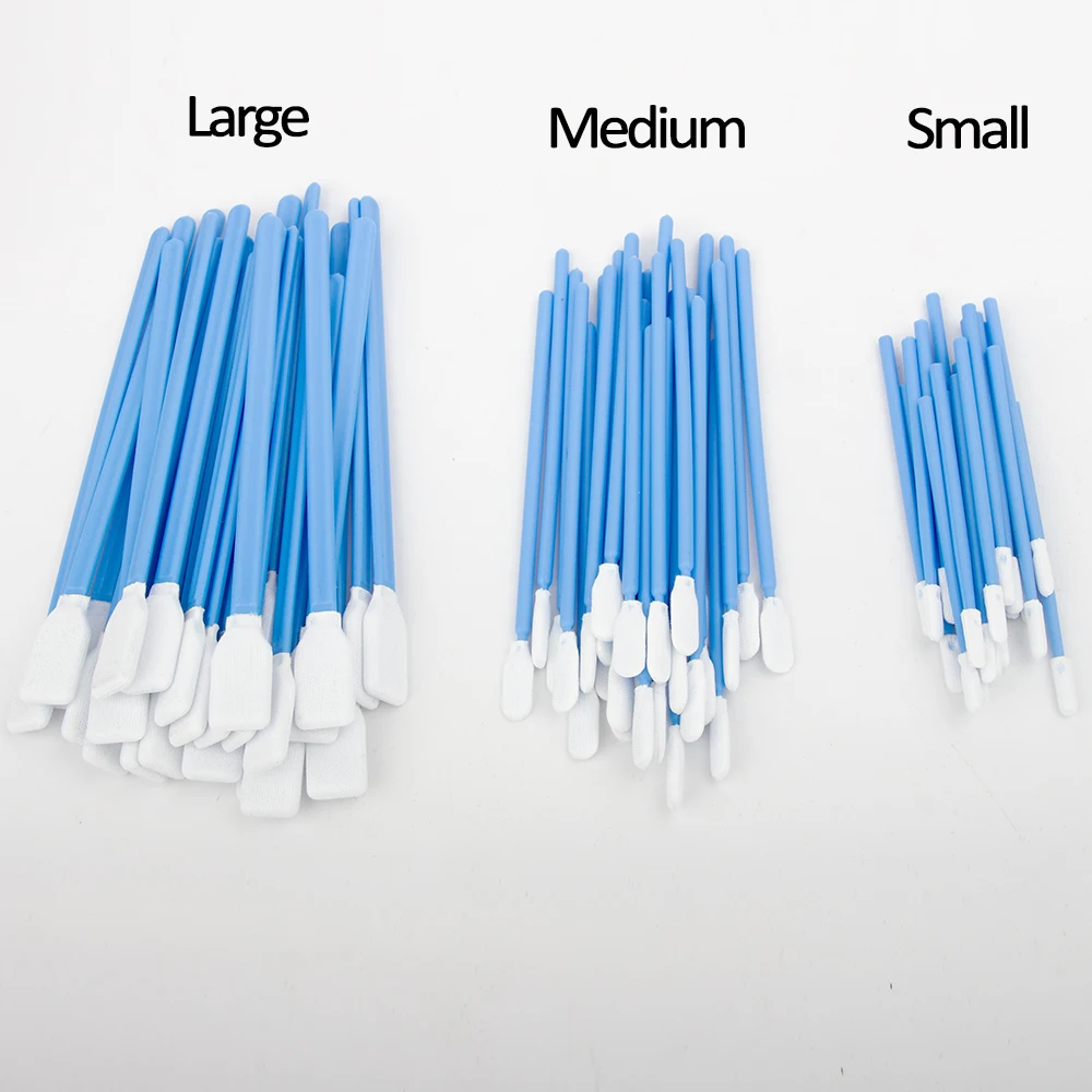 100pcs Industry Cotton Swab Nonwoven Anti-static Dust Off for Fiber Laser Focus Lens and Protective Windows Cleaning Tools