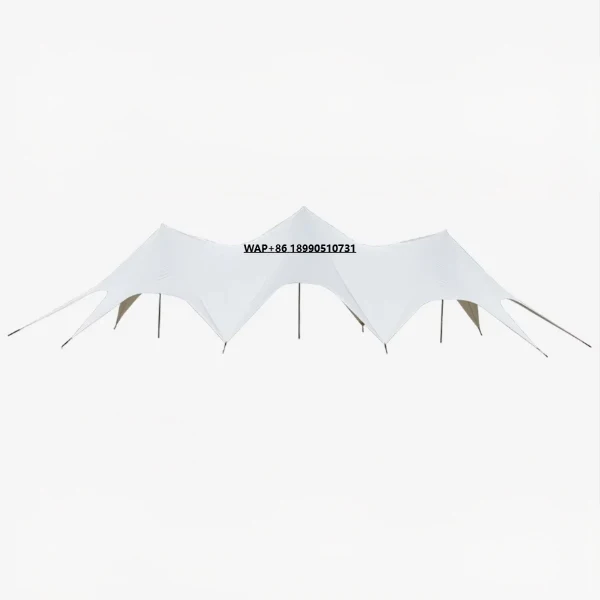 

20m X 8.6m Yunding Three Peak Extra Large Summer Awning Tent, Outdoor Camping, 3000mm Water-resistant, Fixed Type