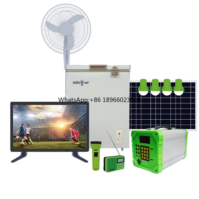 China 12v 80w 100w 150w  Paygo pay as you go Complete SHS Solar Home System Off grid household solar power appliances kit