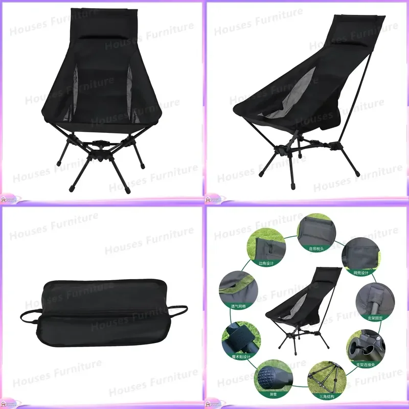 Ultra Light Folding Camping Chair Aluminum Alloy Portable Outdoor Beach Chair Compact Travel Fishing Hiking Picnic Seat