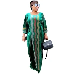 Velvet African Dresses For Women 2020 Autumn Africa Clothing Muslim Long Maxi Dress High Quality Fashion African Dress For Lady