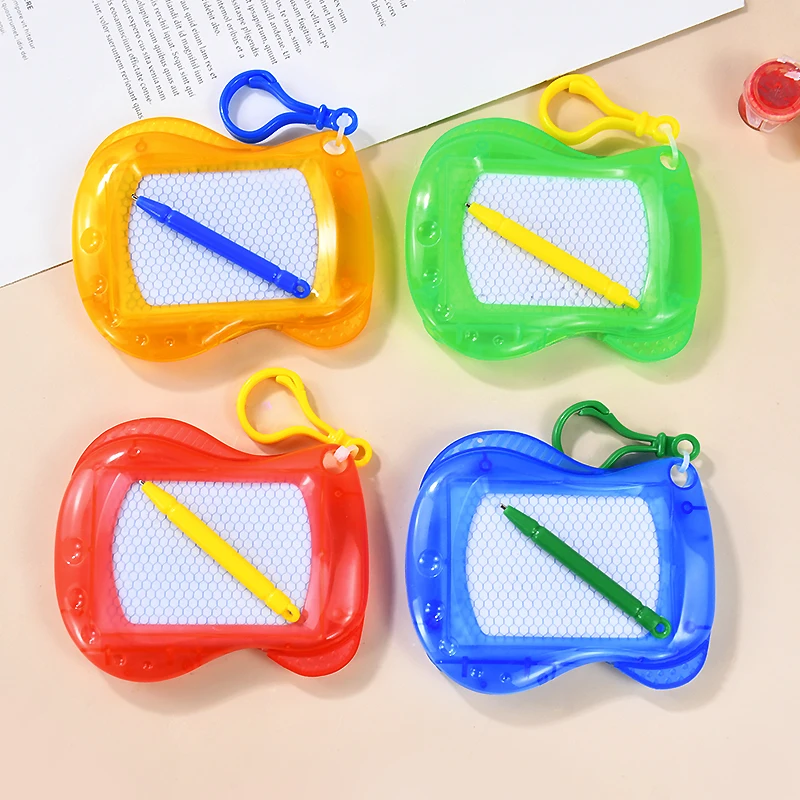 Magnetic Drawing Board Erasable Doodle Writing Pad Backpack Decor Key Ring Kids Birthday Party Favor Gift Prizes Pinata Filler