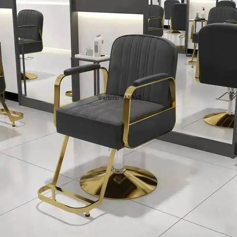 Furniture Professional Beauty Stable Modern Deluxe Use Stylish Hydraulic Silla Hair Cutting Chair Salon De Barbería