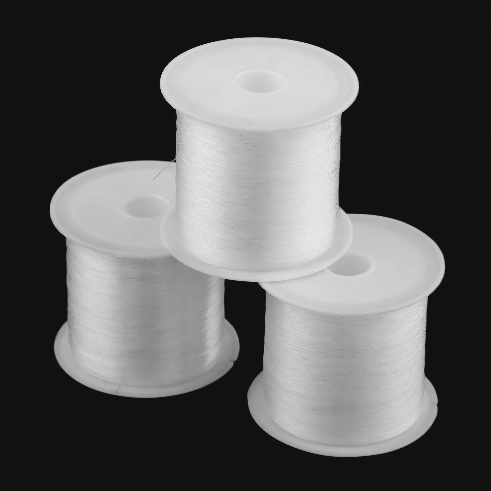 1 rollo de alambre de línea de pescado, 0,2mm, 0,25mm, hilo de nailon fuerte, transparente, no elástico, para abalorios, joyería DIY