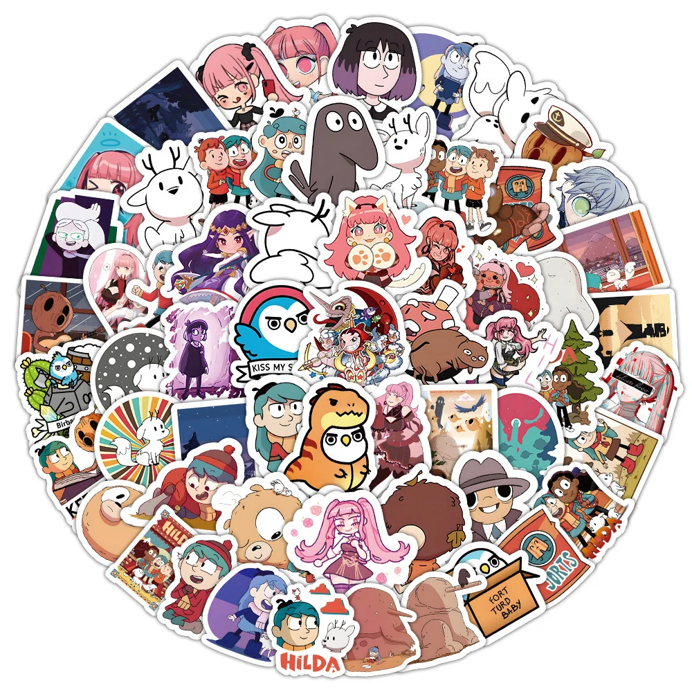 10/30/50/100pcs Adventure Animation Hilda Stickers Funny Cartoon Comics Decals for Suitcase Scrapbook Laptop Cute Anime Sticker